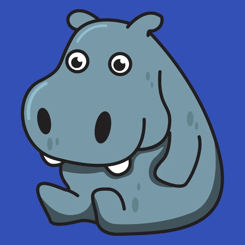 Nilpferd Geschenk Hippo Tier comic niedlich Kind