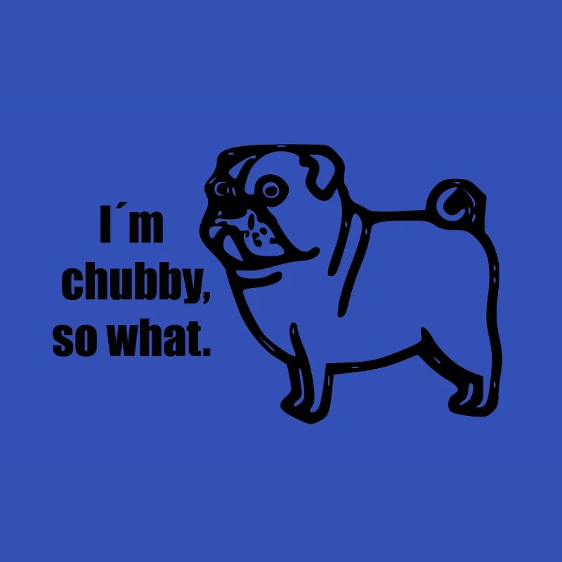 chubby pug - molliger Mops