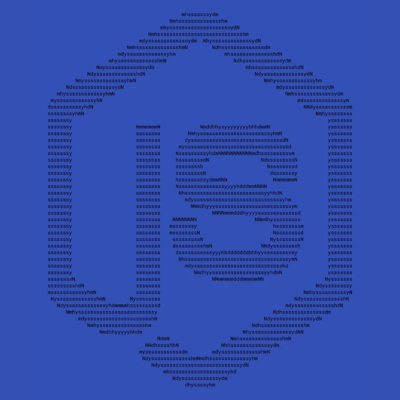 JavaScript Node.js ASCII-Logo (schwarz)