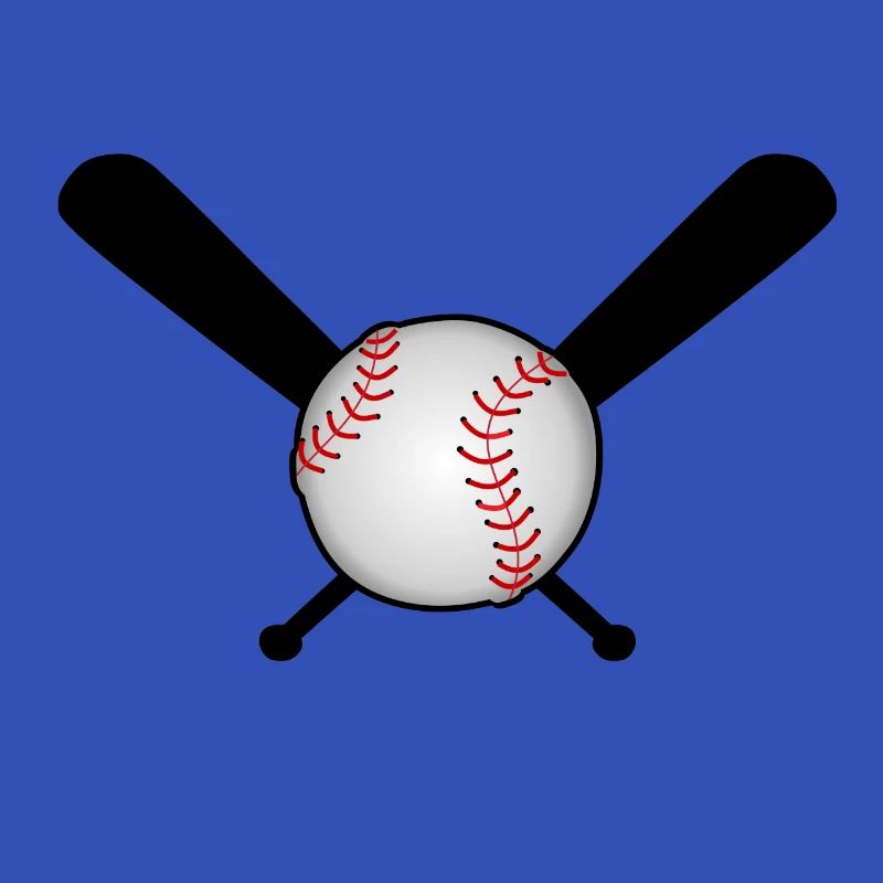 Baseball avec batte de baseball sur croix