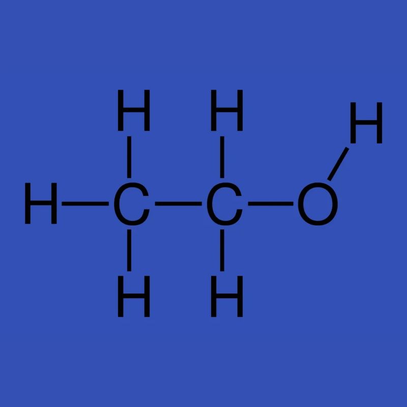 Ethanol Alcohol structural formula