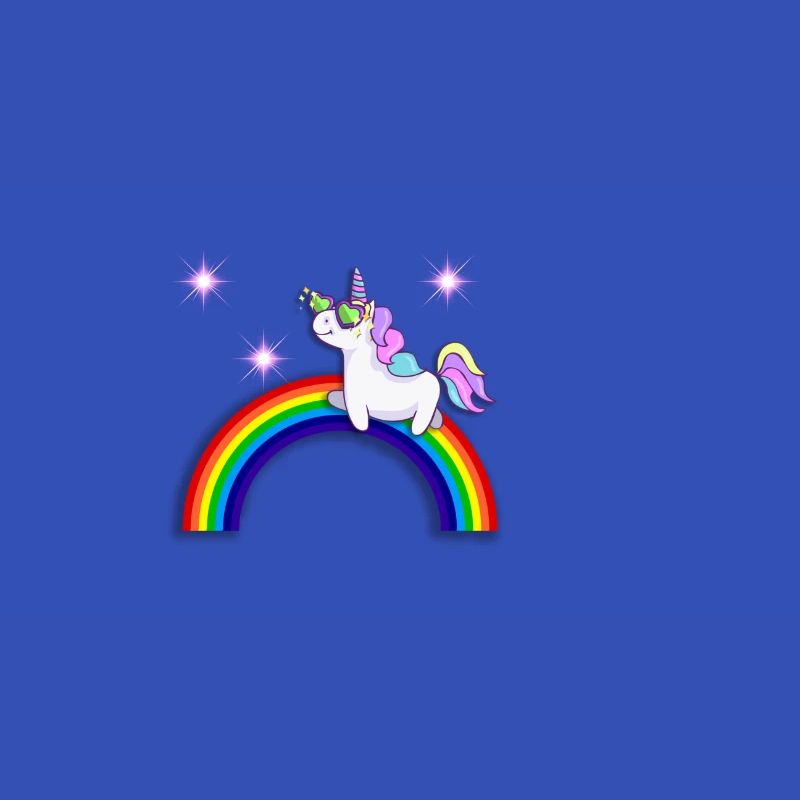 Einhorn mit Regenbogen