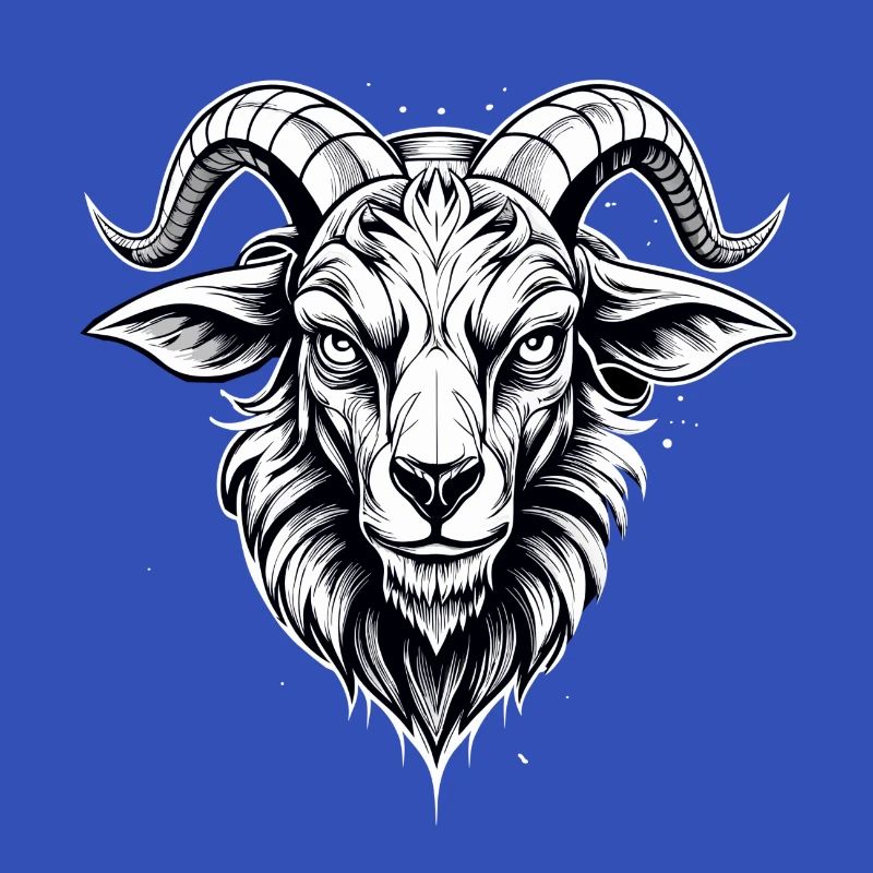 goat black and wihte