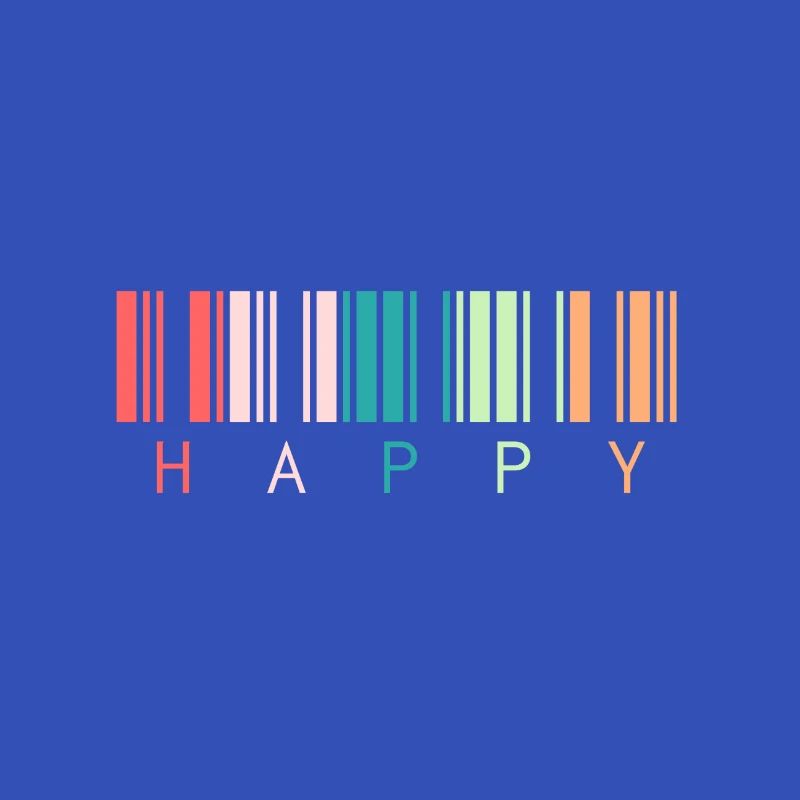 Strichcode "Happy"