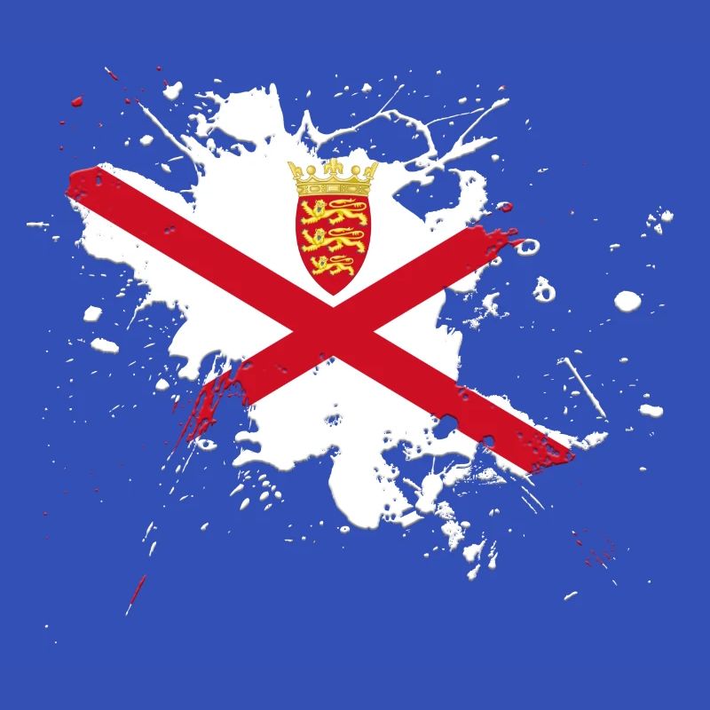 Jersey Flagge als Farbklecks