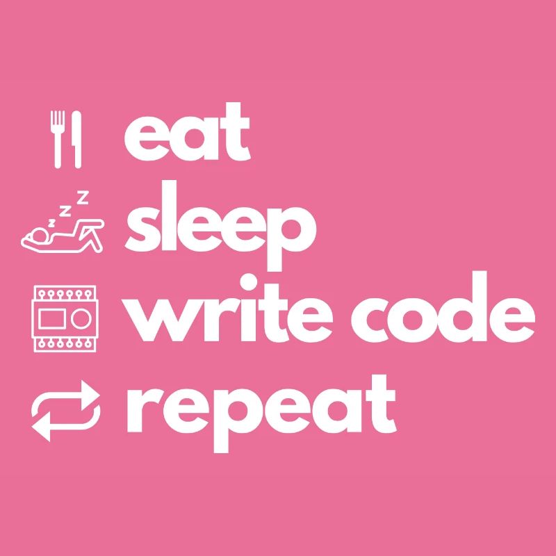 eat sleep write code repeat funny