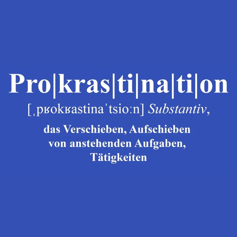 Prokrastination Def. weiß