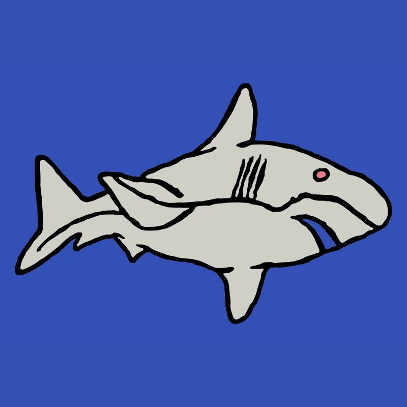 Poisson Requin Prédateur Eau Graffiti Océan