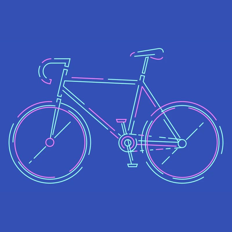 Rennrad hellblau-pink
