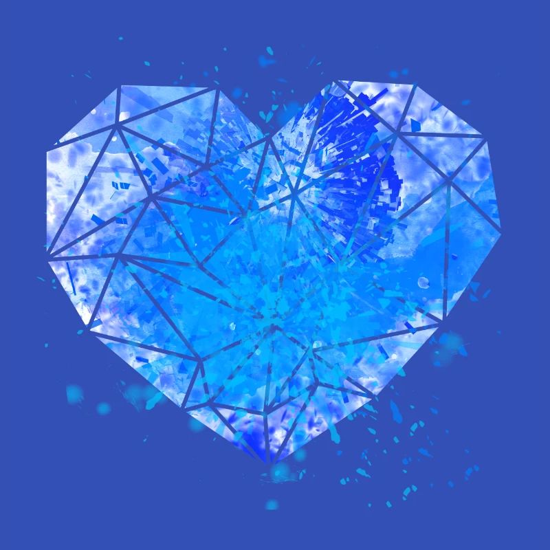 Herz Explosion (blau)