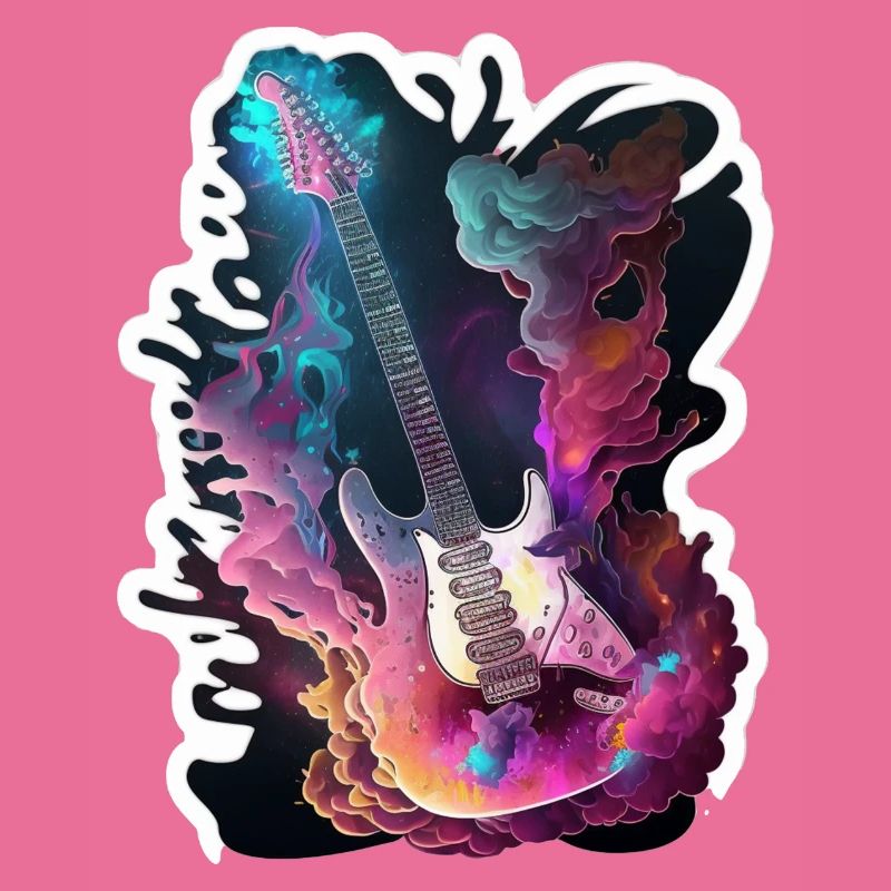 Psychedelische E-Gitarre