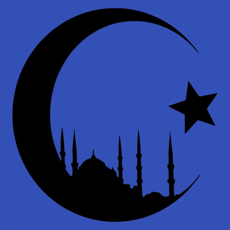 Halbmond mit Moschee