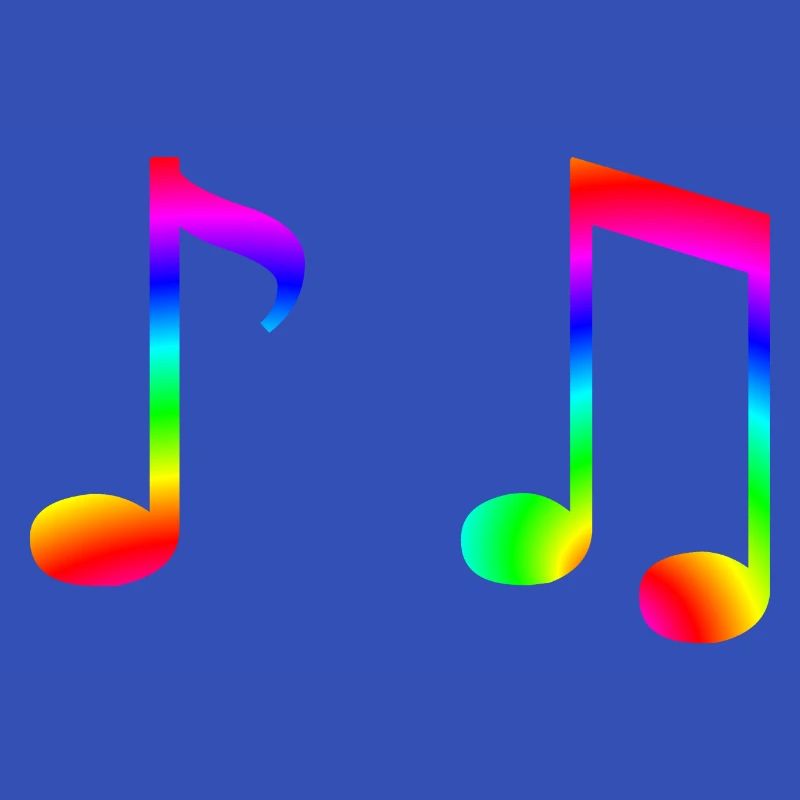 Musiknoten bunt Geschenkidee Note Regenbogen Musik