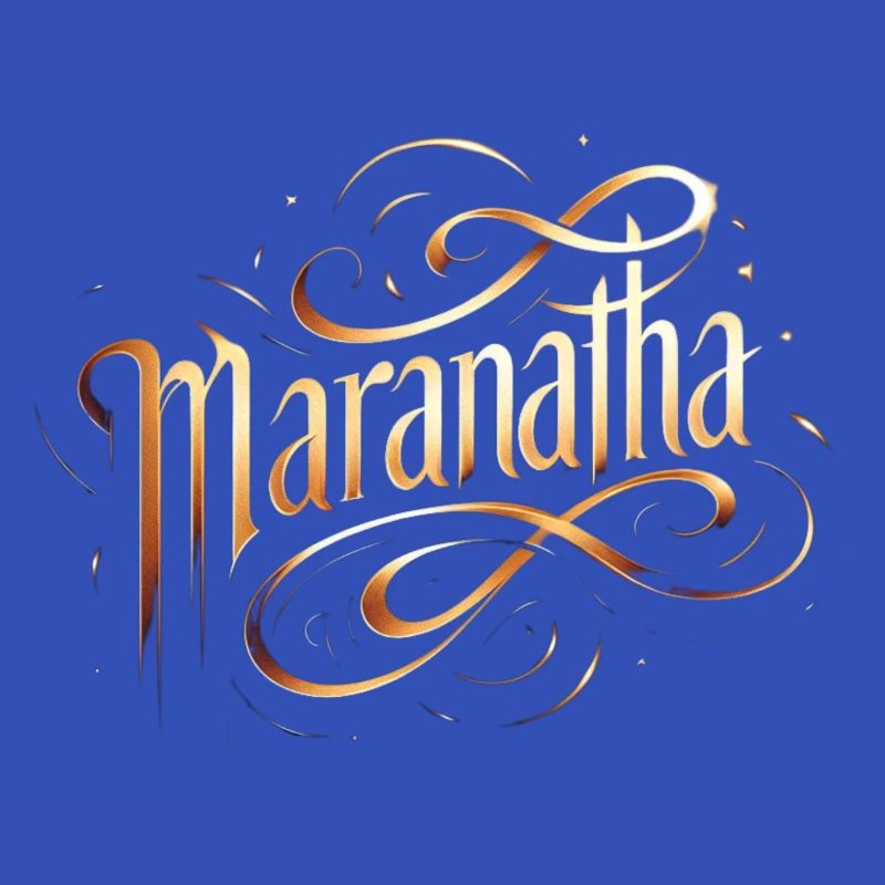 Maranatha Gold Script Swirls