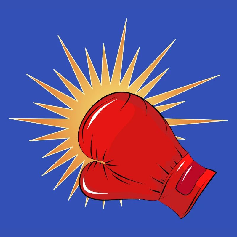 Gant de boxe rouge avec effet punch