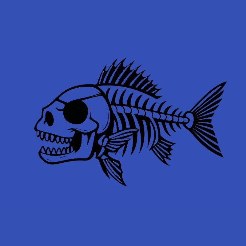 Fischskelett Silhouette