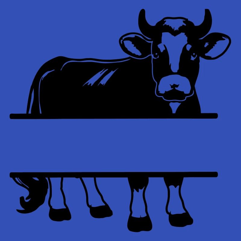 Kuh-Silhouette mit Textraum – Farm Shirt
