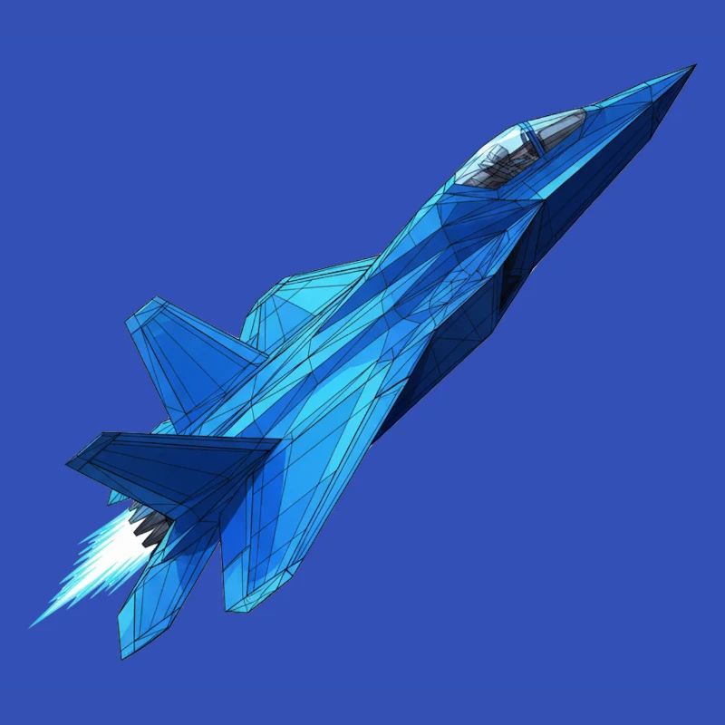 Geometrischer Blaujet