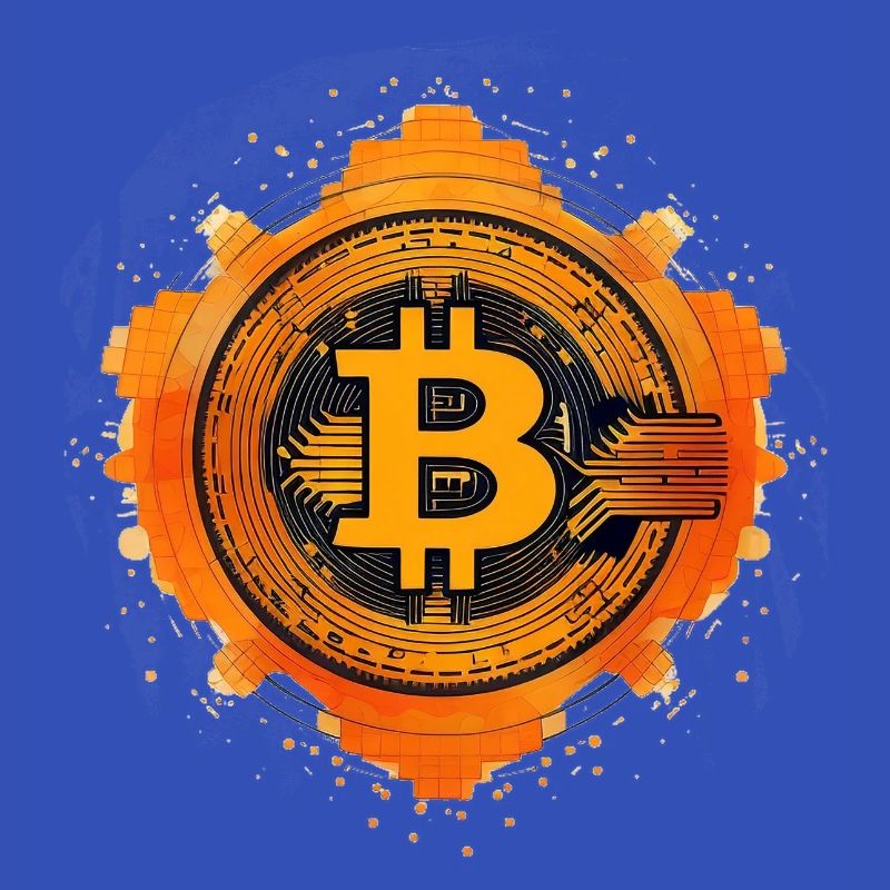 Bitcoin Logo abstrakt