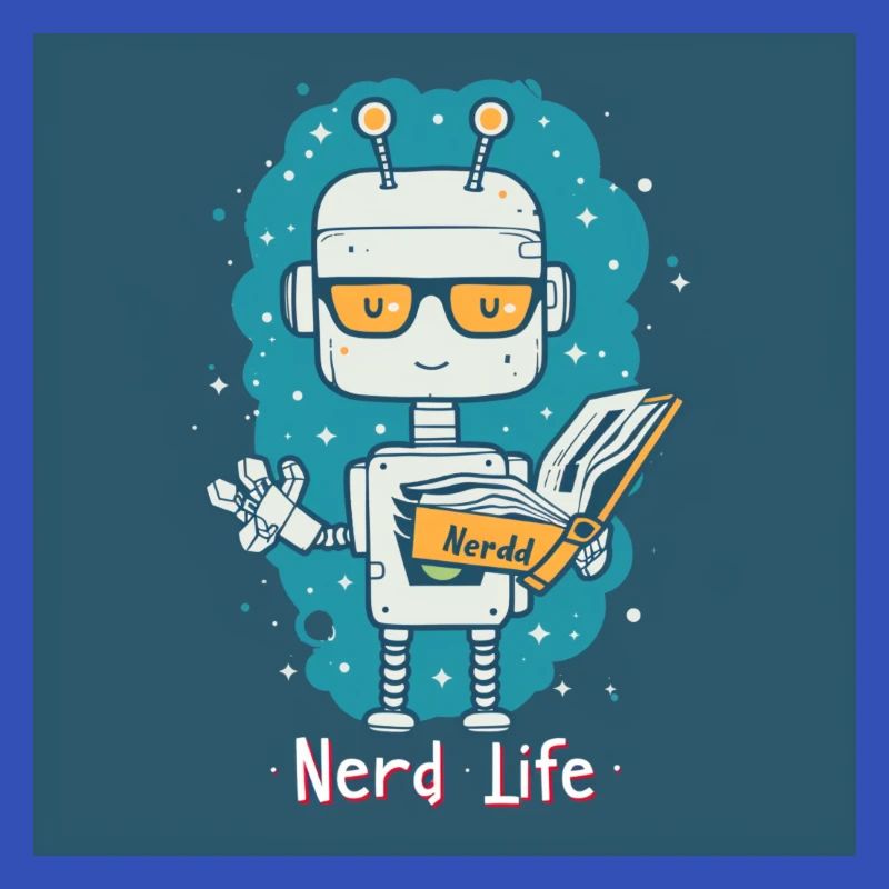 Süßer Nerd Roboter