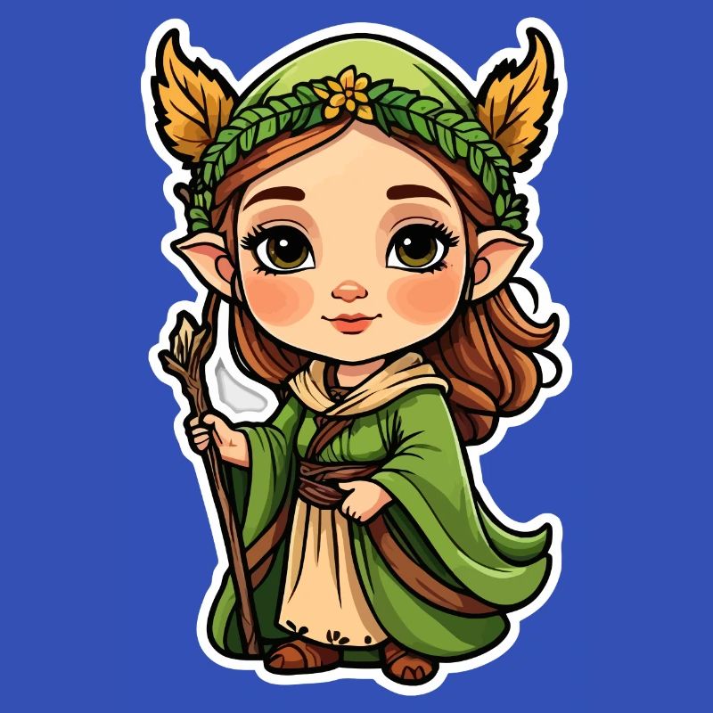 Druidin Druide Fantasy Illustration