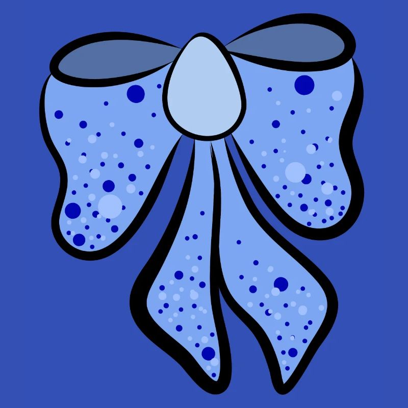 beautiful blue bow, gift idea