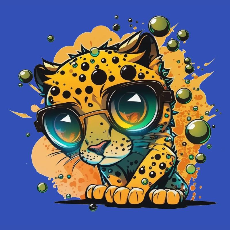 Leopard Kulleraugen Nerdbrille