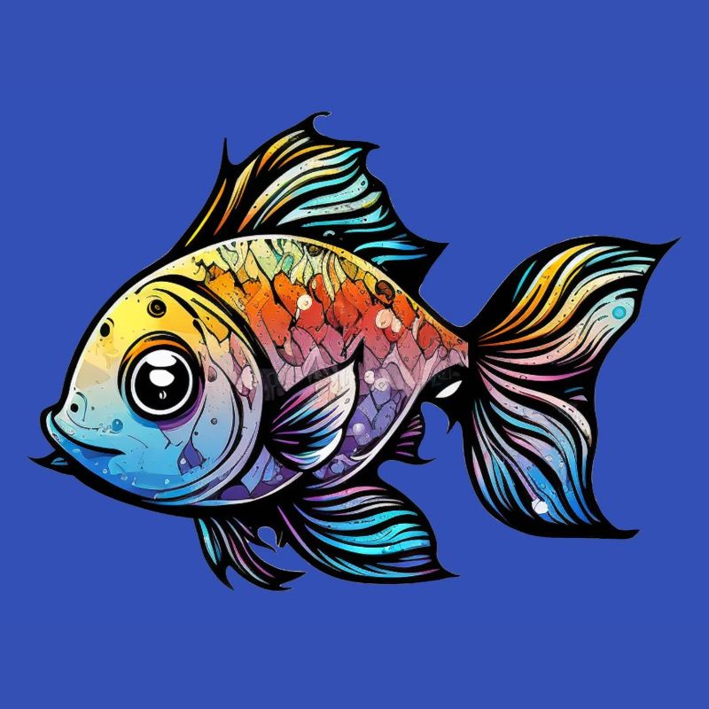 Fisch Regenbogen Zeichnung