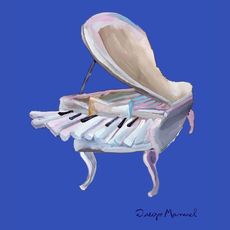 weißes Klavier