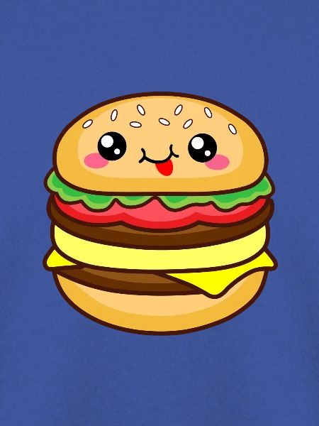 Burger mit lächelndem Gesicht