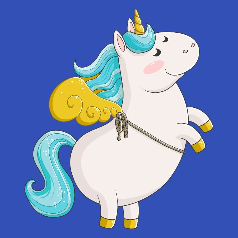 Flying comic unicorn