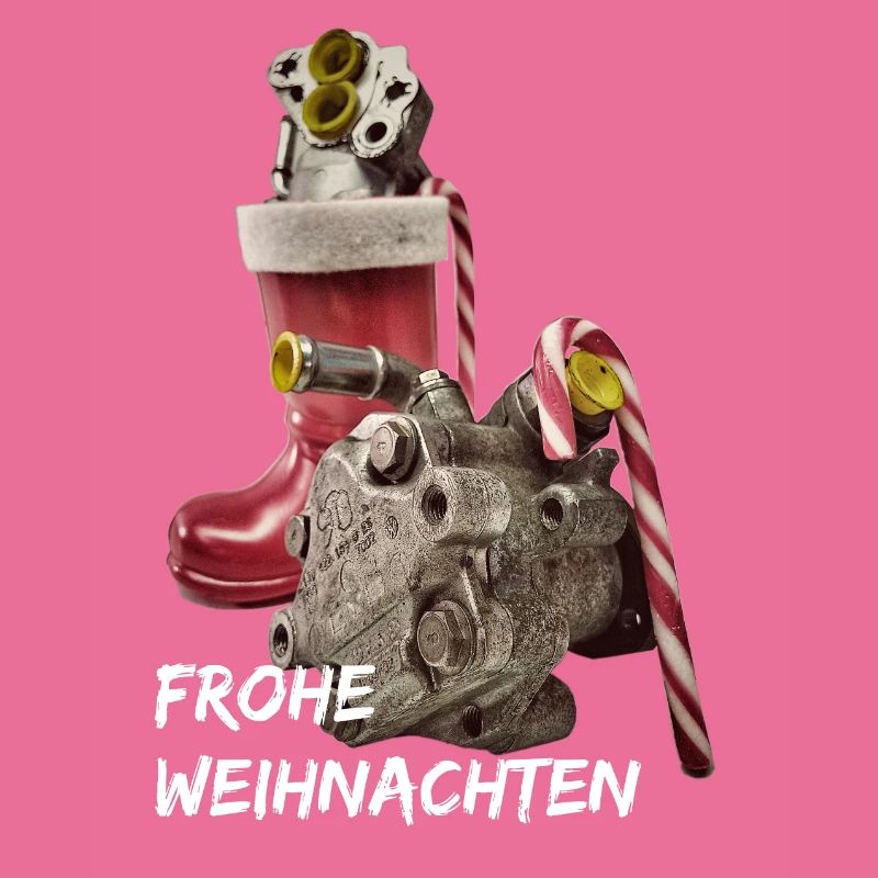 Frohe Weihnachten mit Text von der Servopumpe Auto