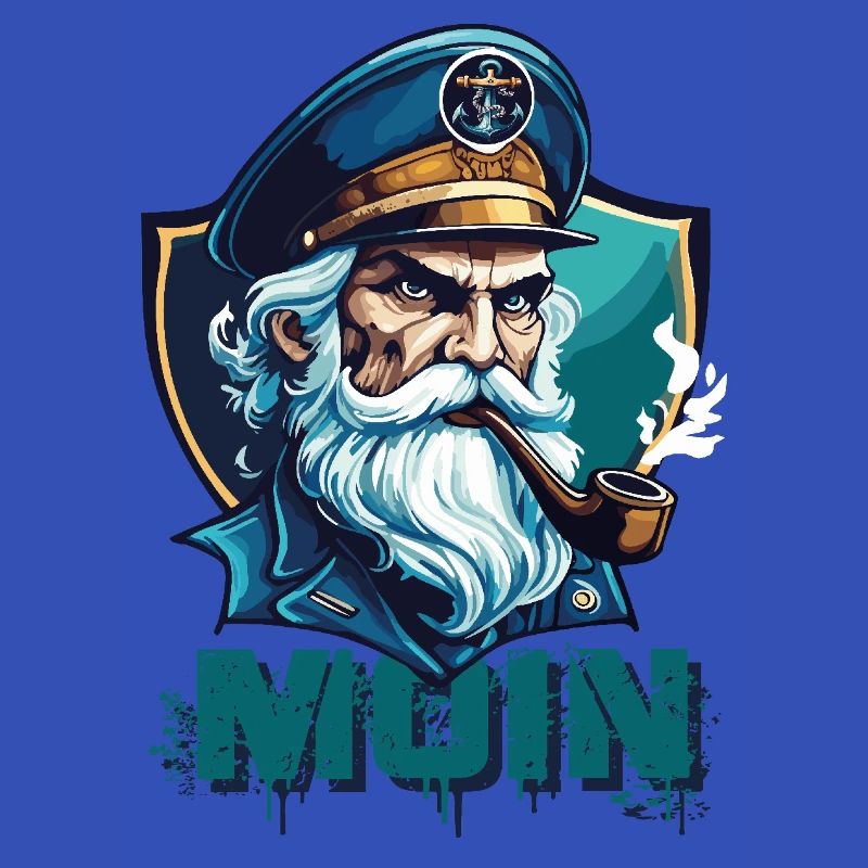 MOIN - Grimmiger Kapitän mit Pfeife