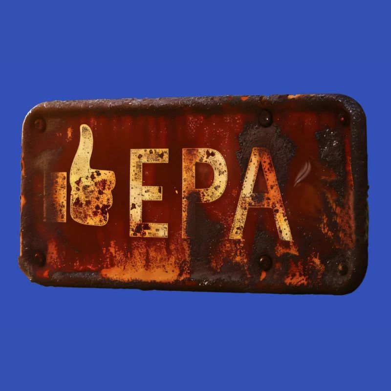 Rostiges LIKE EPA-Schild mit Retro-Feeling