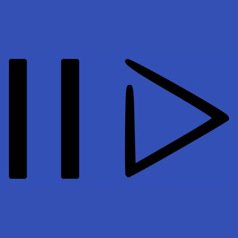 Play & Stop Icon schwarz