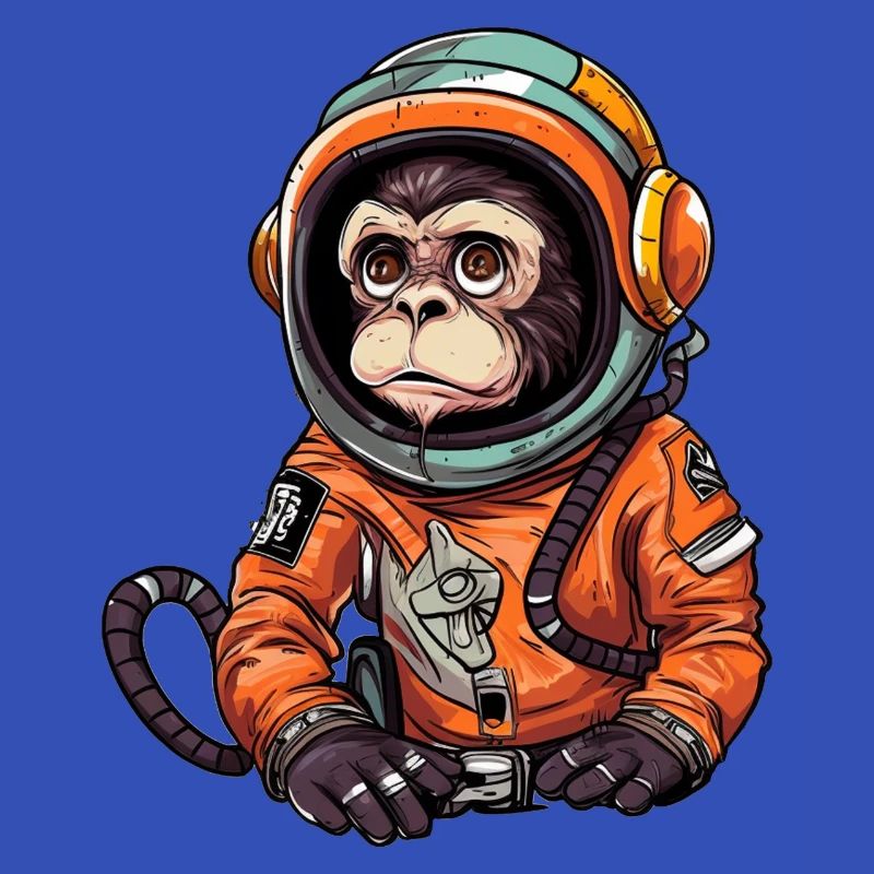 Space Monkey Retro Dessin