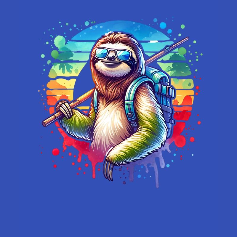 Entspannter Wanderer Faultier Design