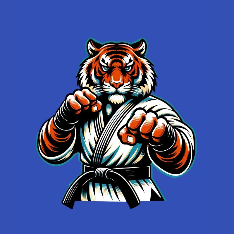 Karate Tiger Im Kampfmodus