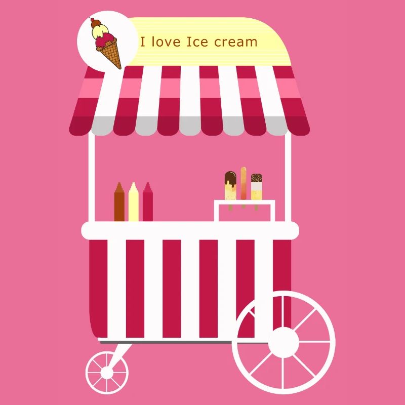 Eiswagen, Eismann, Eisdiele, Eiskrem, Eis,