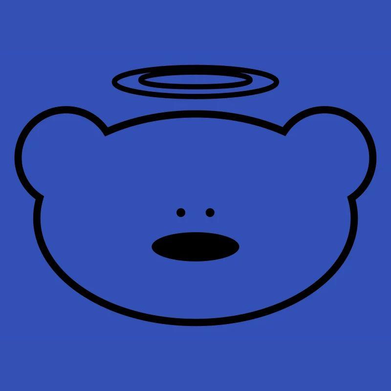 Lustiger Teddybär mit Heiligenschein