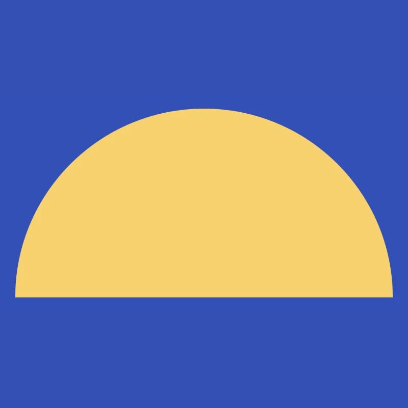 Pluto - semicircle yellow