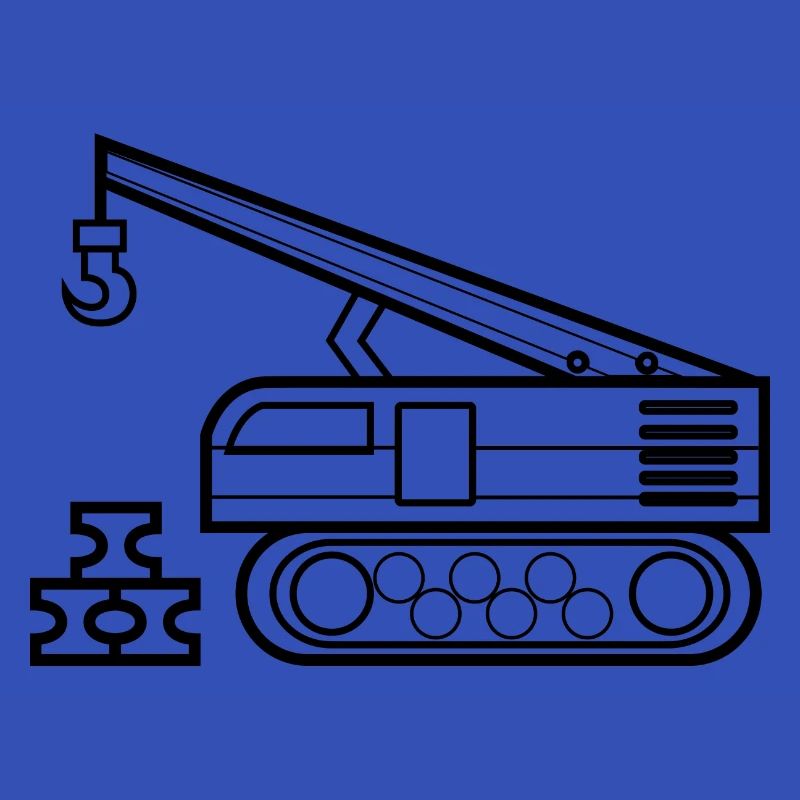 Crane for coloring Crane driver gift