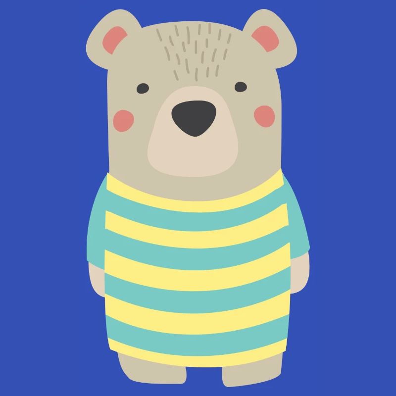 Baer mit Streifenshirt