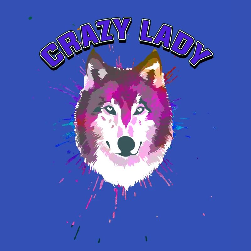 Wolf crazy lady