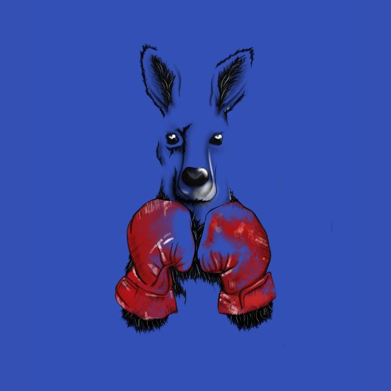 Känguru mit Boxhandschuhen