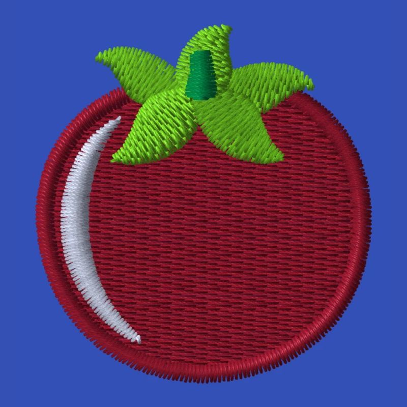 Tomate bestickt