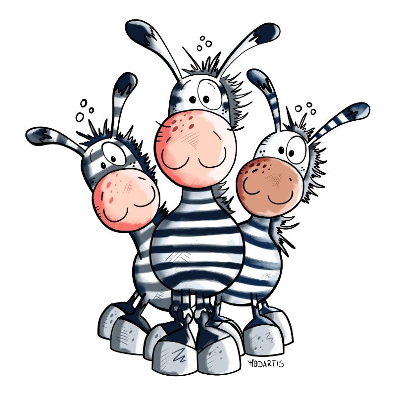 Süßes Zebra Trio