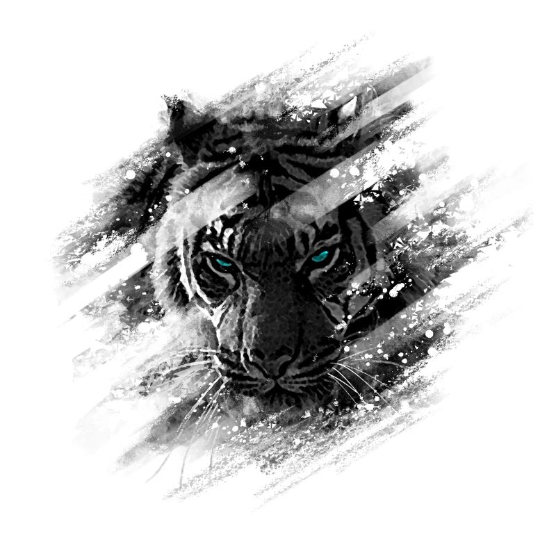 Blauäugiger Tiger