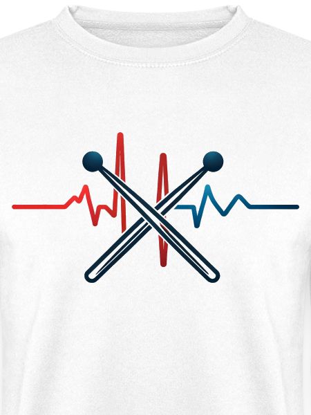 Heartbeat & Chopsticks Design T-Shirt