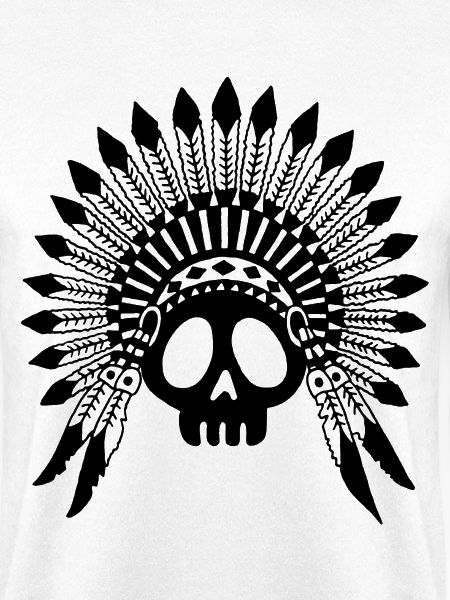 Schwarzer Indianerhäuptling Schädel